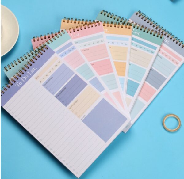 Custom A5 To Do List Pad - To Do List Spiral Notebook for Work with 52 Sheets, Undated Daily Planner Perfect for Daily Tasks and Goal Setting, To Do List Notepad Suitable for Office, Home and School