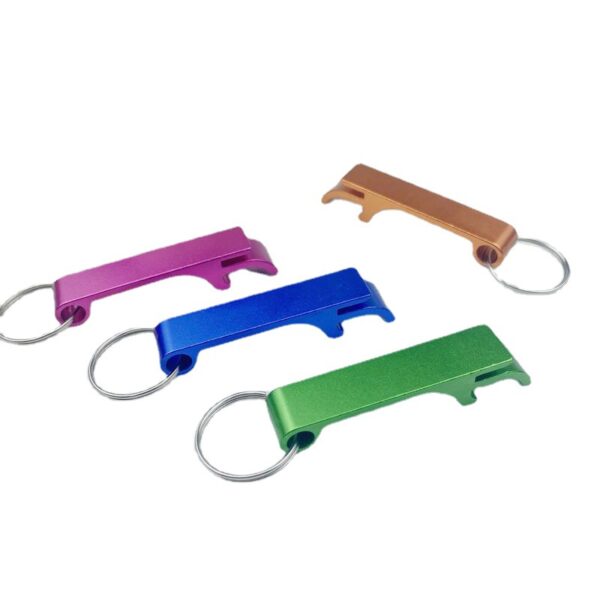 Customized Mini Portable Pocket Metal Bar Tools Bottle Opener Aluminum Key Ring Keychain Beer Bottle Opene - Image 6
