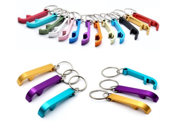 Customized Mini Portable Pocket Metal Bar Tools Bottle Opener Aluminum Key Ring Keychain Beer Bottle Opene - Image 5