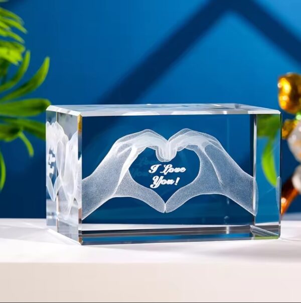 3D Engraved Crystal Keepsake Awards