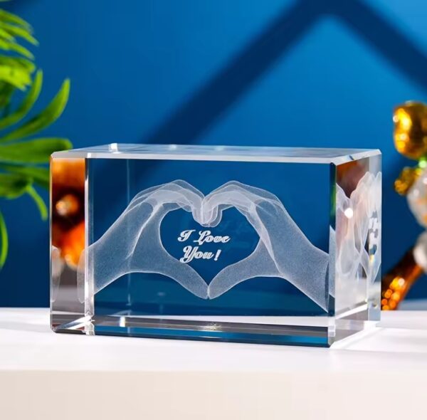 3D Engraved Crystal Keepsake Awards - Image 2