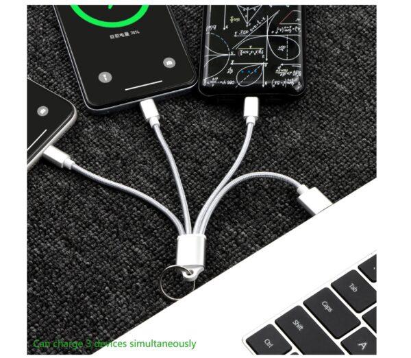 Hot Selling Promotional Business Gift Set 5V/2A Keychain Charger  3 in 1 Usb Cable for Men and Women Gift Items - Image 4