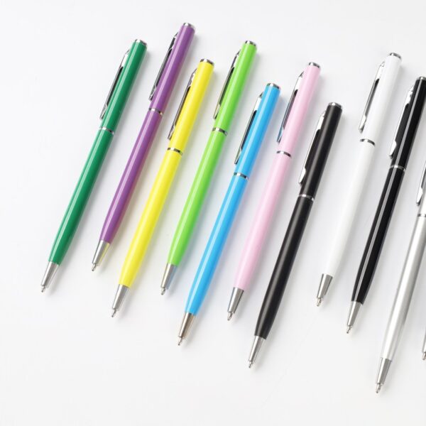 YGP7730 Promotional 1.0 MM Black Blue Red Medium Point Smooth  Writing Pens Office School Metal Ballpoint Pen - Image 2