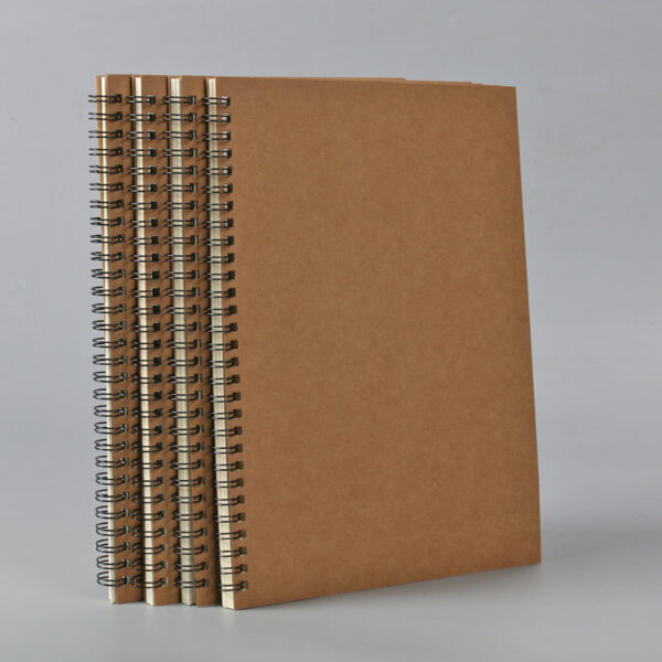 HIGH QUALITY CUSTOM A5 B5 KRAFT PAPER SPIRAL NOTEBOOKS DRAWING SKETCH BOOK ARTIST SPIRAL NOTEBOOK SKETCHBOOK - Image 5