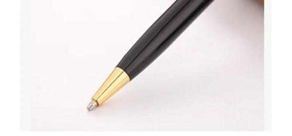 YGP7740 Gift Promotional Customized Logo Engraved Printing Advertising Black White slim metal ballpoint pen for hotel meetings - Image 8