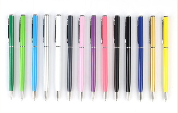 YGP7730 Promotional 1.0 MM Black Blue Red Medium Point Smooth  Writing Pens Office School Metal Ballpoint Pen
