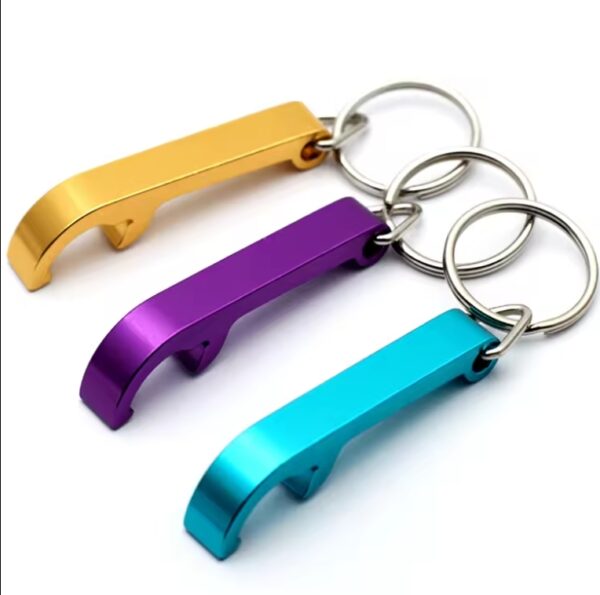 Customized Mini Portable Pocket Metal Bar Tools Bottle Opener Aluminum Key Ring Keychain Beer Bottle Opene - Image 7