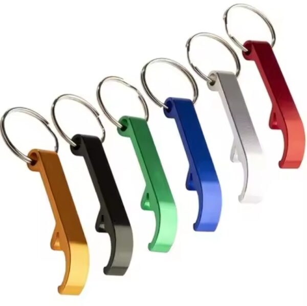 Customized Mini Portable Pocket Metal Bar Tools Bottle Opener Aluminum Key Ring Keychain Beer Bottle Opene - Image 2