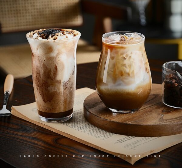 Café Glass Coffee Mugs, Glass Drinkware Juice Cups Coffee Cup - Image 2