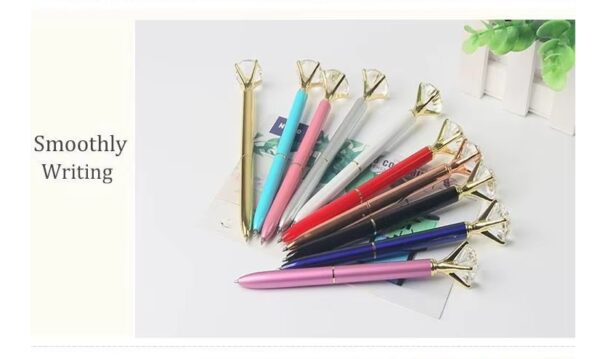 YGP7750 hot sale gift promotion big crystal ballpoint pens  DIY custom diamond pen - Image 4