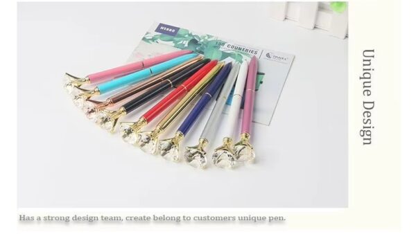 YGP7750 hot sale gift promotion big crystal ballpoint pens  DIY custom diamond pen - Image 5