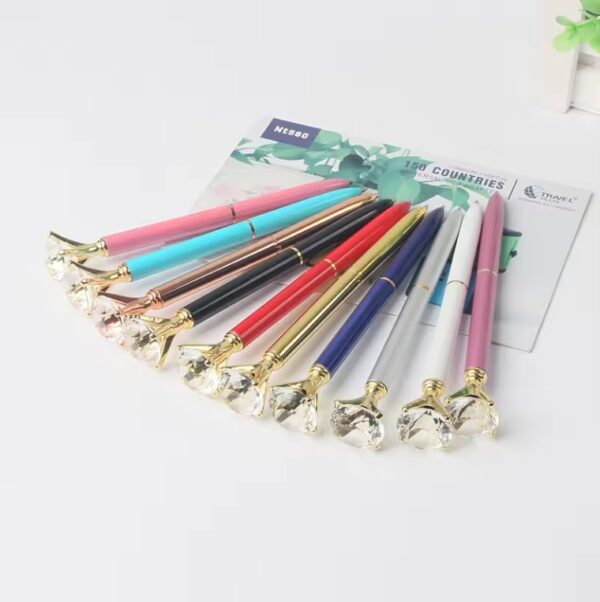 YGP7750 hot sale gift promotion big crystal ballpoint pens  DIY custom diamond pen - Image 7