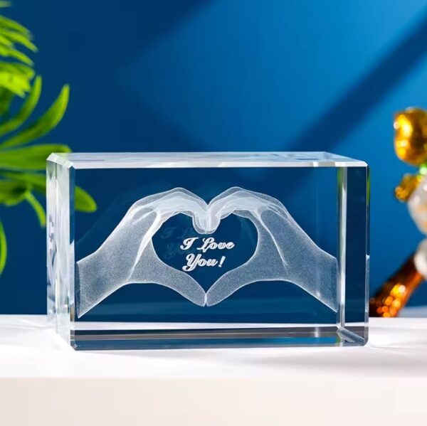 3D Engraved Crystal Keepsake Awards - Image 3