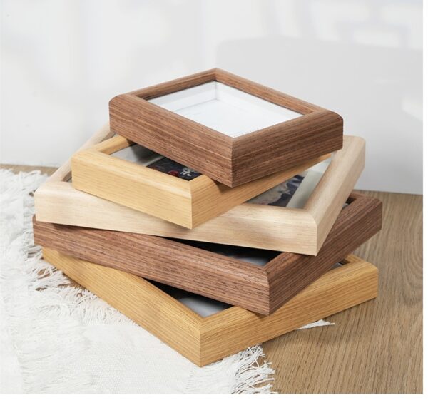 Picture Frame Photo Display for Tabletop Display Wall Mount MDF Wood High Definition Glass Photo Frame - Image 2