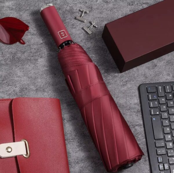 Custom Umbrella Windproof Travel Umbrellas - Easy Auto Open Close, Durable & Compact Umbrella, Strong Fiberglass Frame, Portable Umbrella for Travel - Image 7