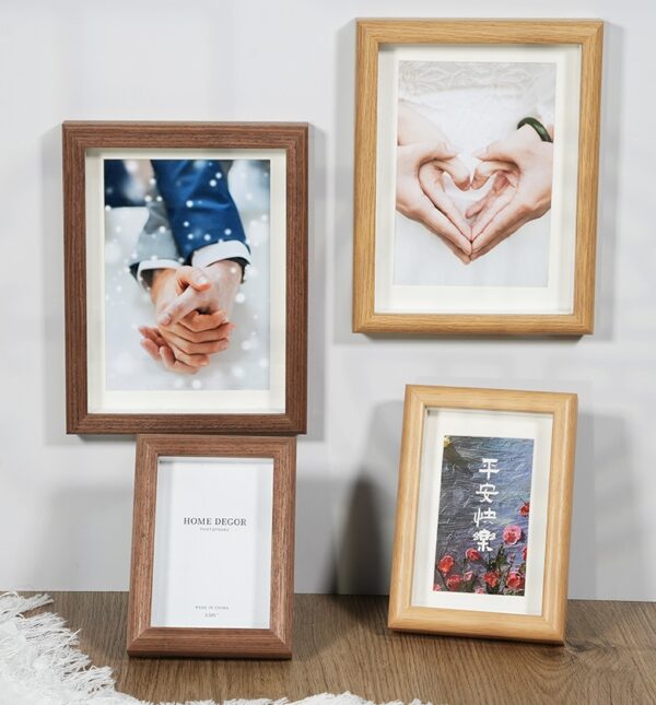 Picture Frame Photo Display for Tabletop Display Wall Mount MDF Wood High Definition Glass Photo Frame - Image 3