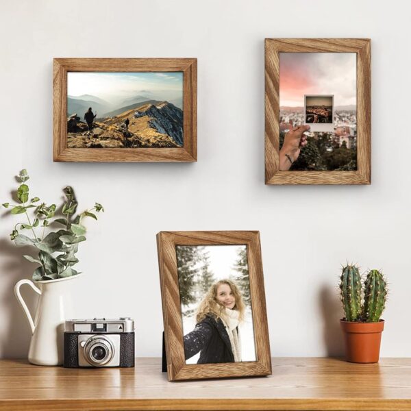 Picture Frame Photo Display for Tabletop Display Wall Mount MDF Wood High Definition Glass Photo Frame - Image 4