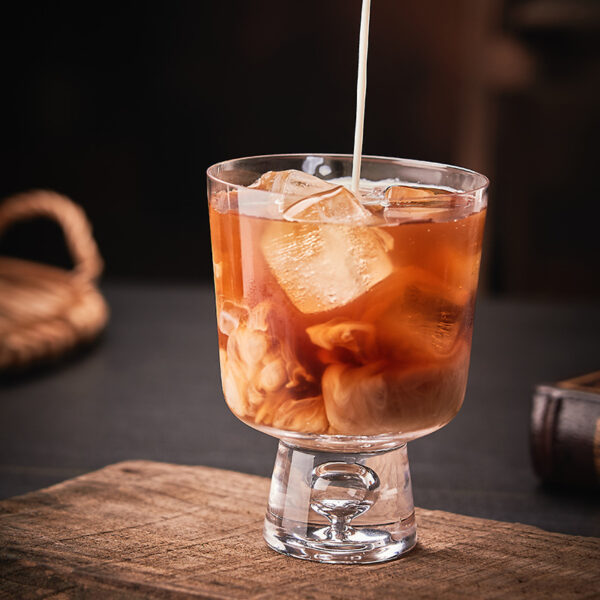 Hot Selling Creative Whisky Cups Crystal Beverage Coffee Cup New Style  Snow Mountain Bottom Glass 240ml - Image 2