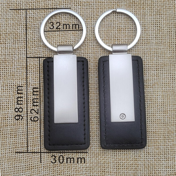 Car Leather Keyring Wholesale Key chain Custom Brand Logo Name Souvenir Promotional PU Leather Keychain - Image 6