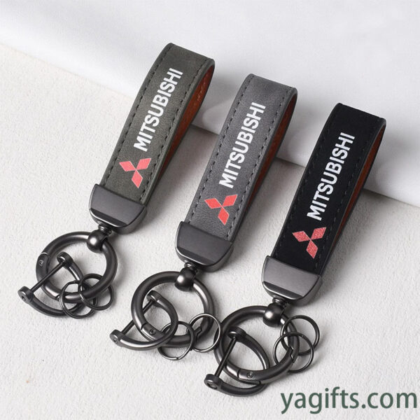 Wholesale Custom Logo Car Keychain Zinc Alloy Leather Keychain Top Gifts For Guys