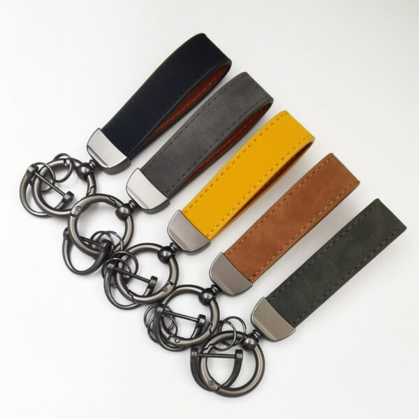 Wholesale Custom Logo Car Keychain Zinc Alloy Leather Keychain Top Gifts For Guys - Image 2