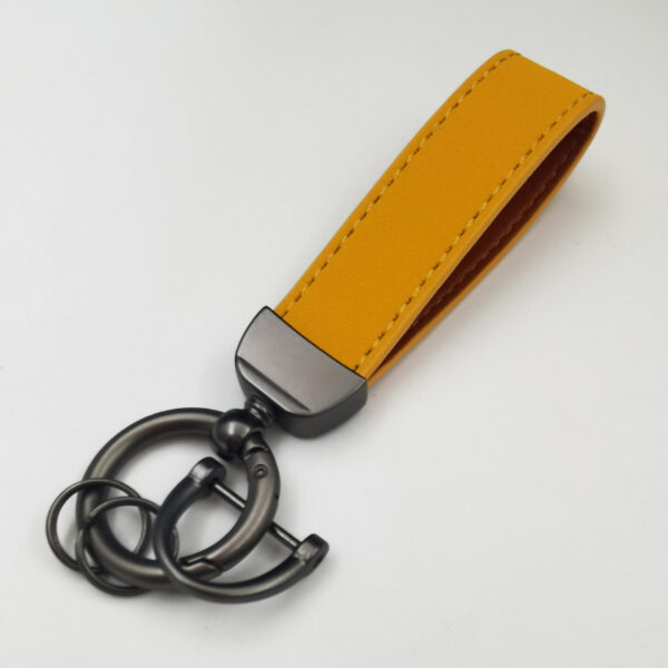 Wholesale Custom Logo Car Keychain Zinc Alloy Leather Keychain Top Gifts For Guys - Image 3
