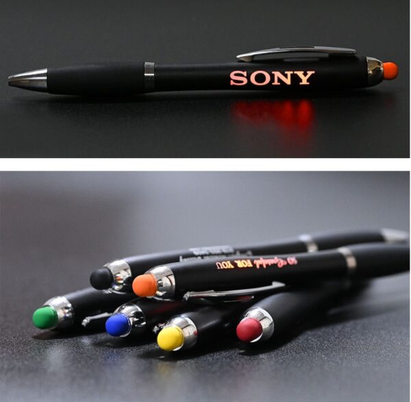 Sanibel Light-Up Logo Stylus Twist Pen - Image 2