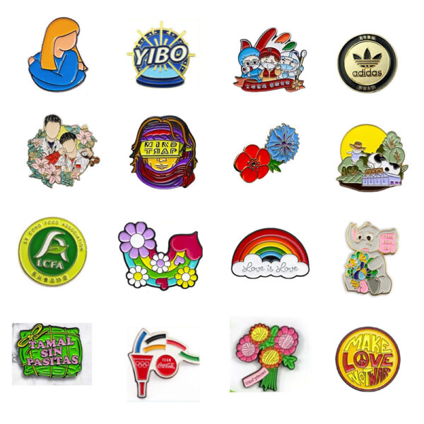 High Quality Souvenir Custom Logo Metal Hard Soft Enamel Badge Fashion Jersey Decorative Lapel Pins for Clothes - Image 2