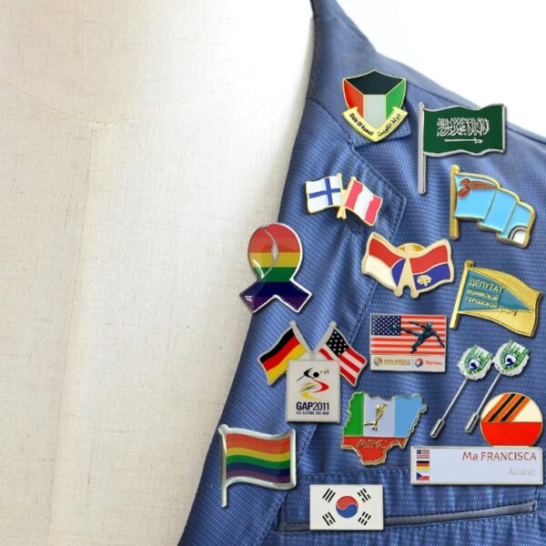 Flag Lapel Pin Brooch Soft Hard Enamel - Image 4