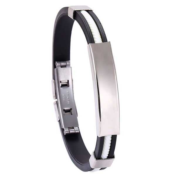PU Leather Stainless Steel Bracelet - Image 5