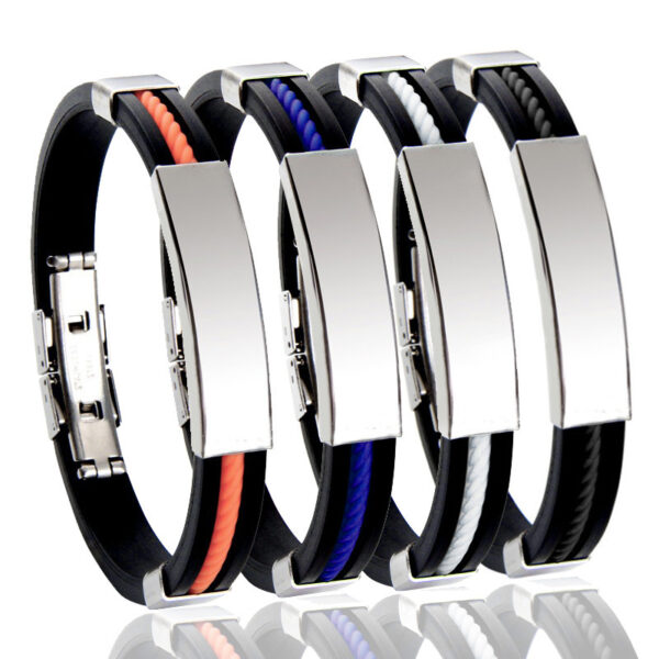 PU Leather Stainless Steel Bracelet - Image 4