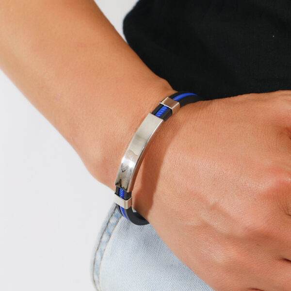 PU Leather Stainless Steel Bracelet - Image 2