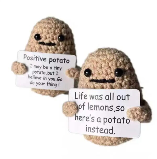 Customize Wholesale funny positive potato Hand-crocheted doll New Cute Positive Potato toys - Image 6
