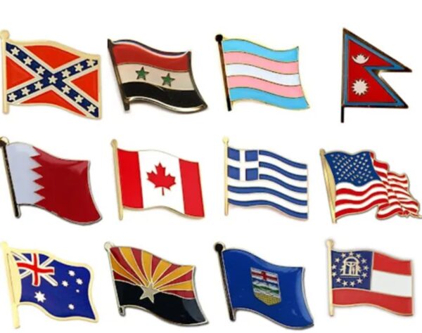 Flag Lapel Pin Brooch Soft Hard Enamel - Image 6