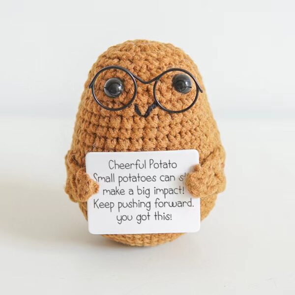 Customize Wholesale funny positive potato Hand-crocheted doll New Cute Positive Potato toys - Image 10