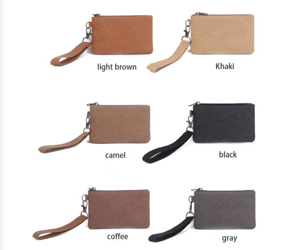 Canvas Wristlet Coin Pouch Purse - Image 3