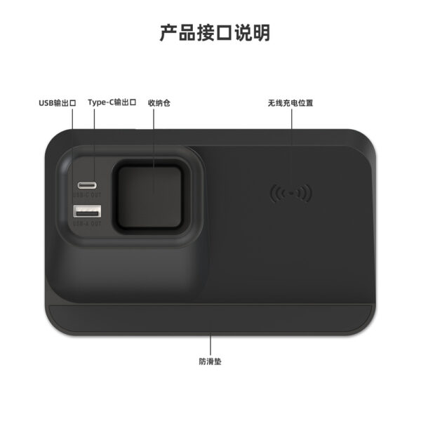 Light-up Logo Wireless Charger with Pen Cup - Image 5