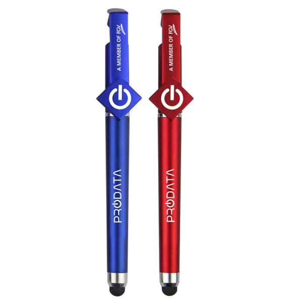 Straight Stylus Gel Pen Phone Stand