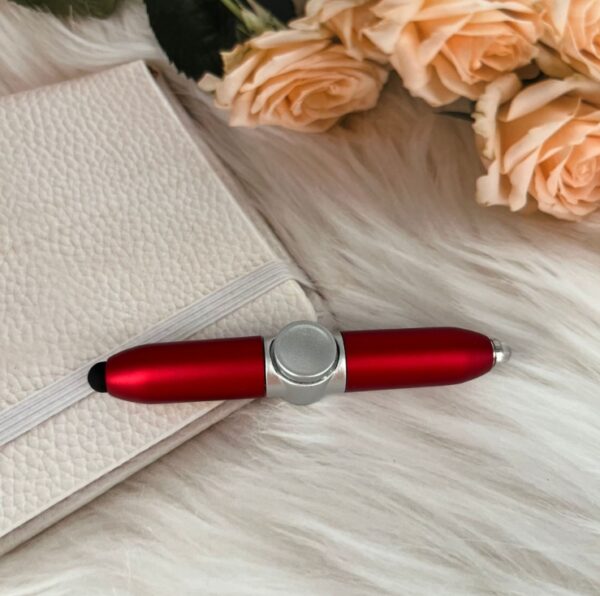 Light-up Logo Stylus Spinner Pen - Image 2